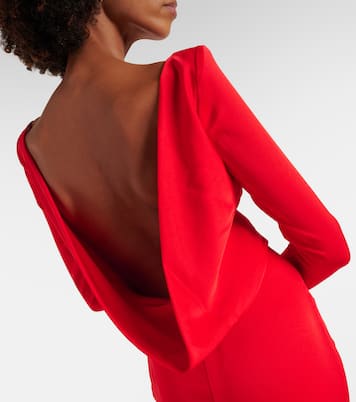 Gathered satin gown | Alex Perry