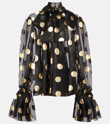 Blouse en jacquard de soie à pois | Dolce&Gabbana