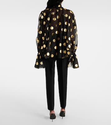 Blouse en jacquard de soie à pois | Dolce&Gabbana