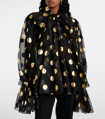 Blouse en jacquard de soie à pois | Dolce&Gabbana