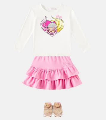 x Barbie® - Gonna in misto cotone | Monnalisa