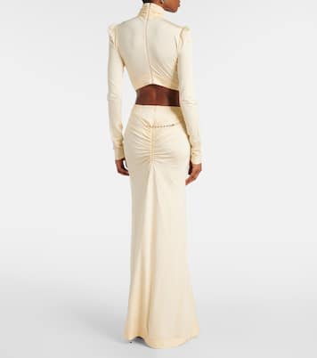 Embellished gathered gown | Rabanne