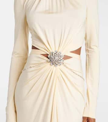 Embellished gathered gown | Rabanne