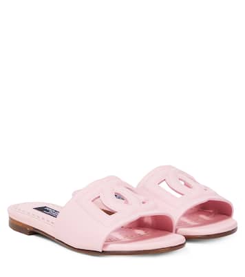 Pantoletten DG aus Leder | Dolce&Gabbana Kids