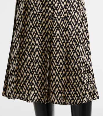 Hemdblusenkleid Toute La V aus Seiden-Twill | Valentino