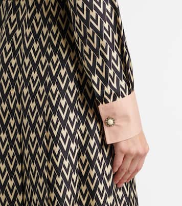 Hemdblusenkleid Toute La V aus Seiden-Twill | Valentino