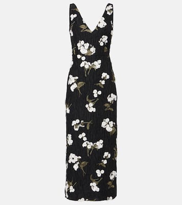 Abito midi in jacquard con ricamo | Erdem