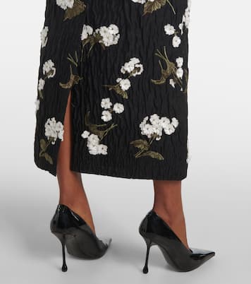 Abito midi in jacquard con ricamo | Erdem