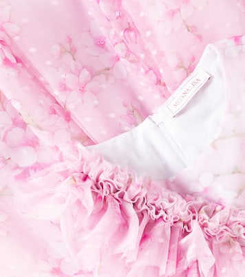 Abito in tulle con stampa floreale | Monnalisa