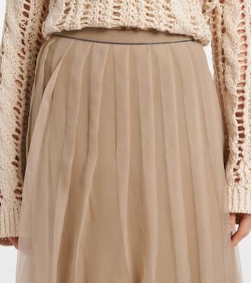 Falda midi de seda | Brunello Cucinelli