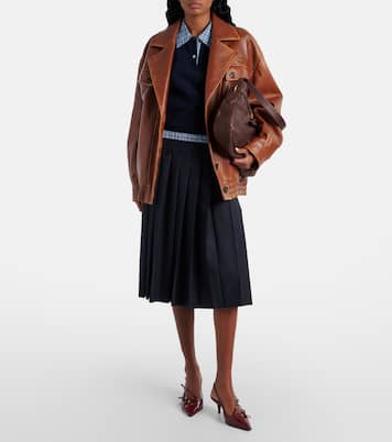 Midirock aus Wolle | Miu Miu