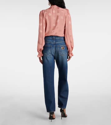 Jeans rectos con efecto desgastado | Dolce&Gabbana