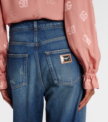Jeans rectos con efecto desgastado | Dolce&Gabbana