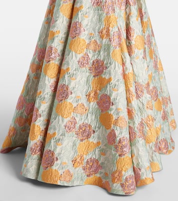 Robe longue en brocart à fleurs | Markarian