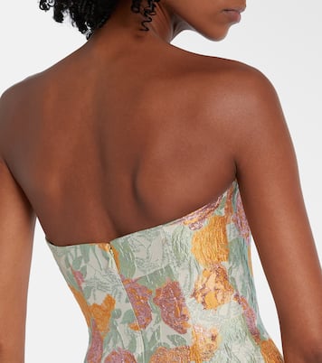 Robe longue en brocart à fleurs | Markarian
