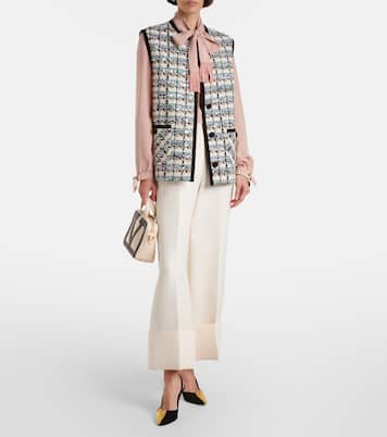 Weste Mossi aus Tweed mit Pailletten | Valentino