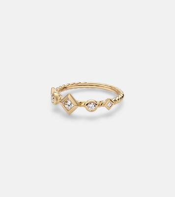 Ring Cable aus 18kt Gelbgold mit Diamanten | David Yurman