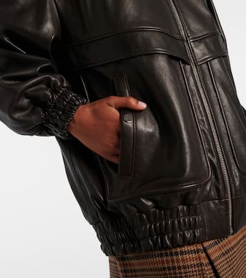 Beck leather bomber jacket | Nour Hammour