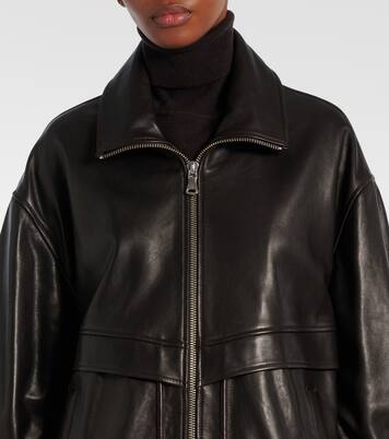 Beck leather bomber jacket | Nour Hammour