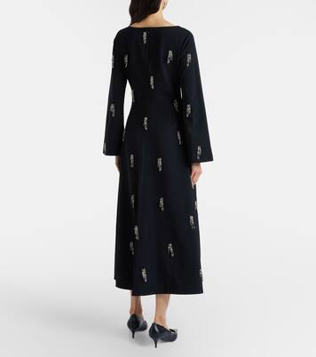 فستان ميدي من الكريب مع تزيين Coretta | Simkhai