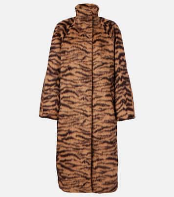 Zebra-print wool-blend jacquard coat | Alaïa