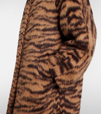 Zebra-print wool-blend jacquard coat | Alaïa