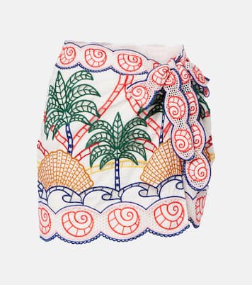 Broderie anglaise cotton wrap skirt | Farm Rio