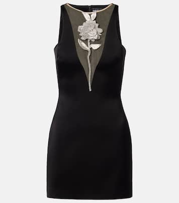 Embellished floral satin minidress | David Koma