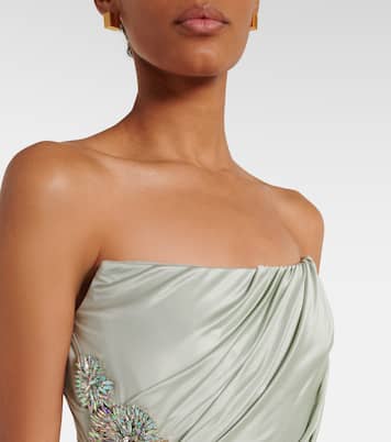 Robe bustier longue Lorinne en satin | Costarellos