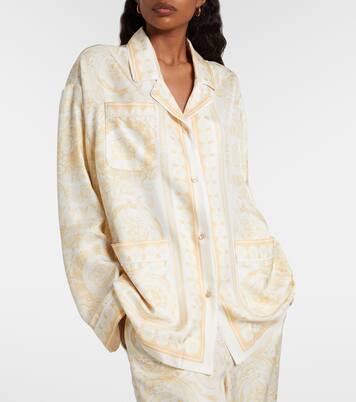 Barocco silk twill shirt | Versace
