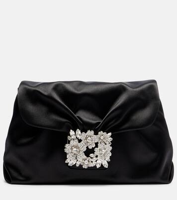Efflorescence Mini satin clutch | Roger Vivier