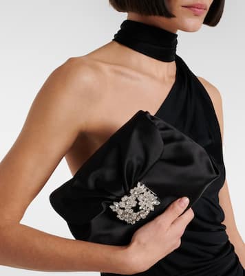 Efflorescence Mini satin clutch | Roger Vivier