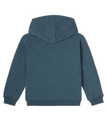 Logo cotton jersey zip-up hoodie | Bonpoint