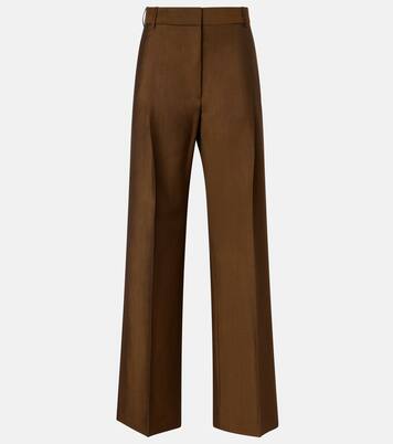 High-rise wool and mohair straight pants | Róhe