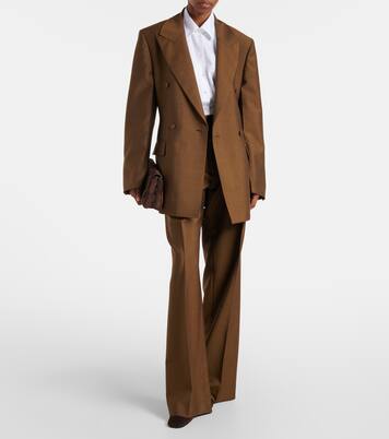 High-rise wool and mohair straight pants | Róhe