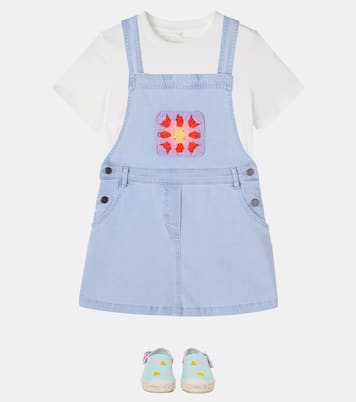 Jeanskleid mit Häkelstrick | Stella McCartney Kids