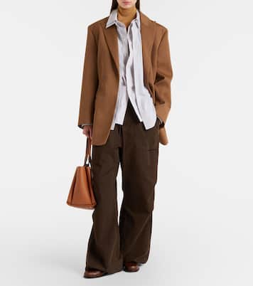 Croc-effect leather loafers | Tod's