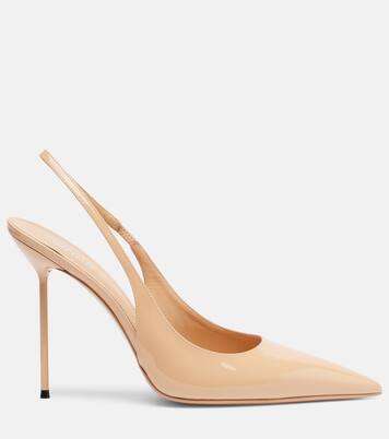 Lidia 105 patent leather slingback pumps | Paris Texas
