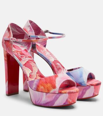 Sandaloo 120 floral platform sandals | Christian Louboutin