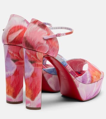 Sandaloo 120 floral platform sandals | Christian Louboutin