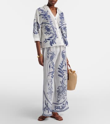 Nina embroidered cotton pants | Farm Rio