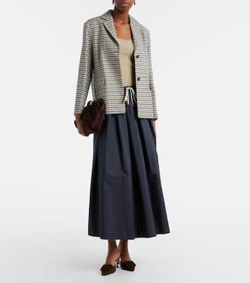 Pineta pleated cotton midi skirt | 'S Max Mara