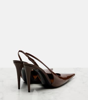 Guermantes 95 patent leather slingback pumps | Saint Laurent