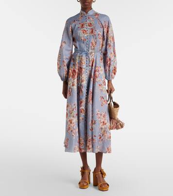 Brightside Platform floral-appliqué leather sandals | Zimmermann