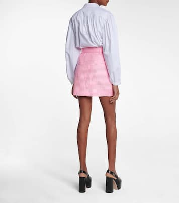 Minigonna a quadretti in lana | Miu Miu