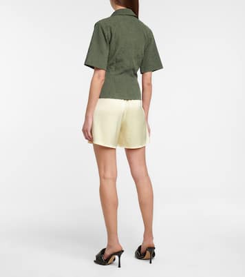 Emily drawstring satin shorts | Nanushka