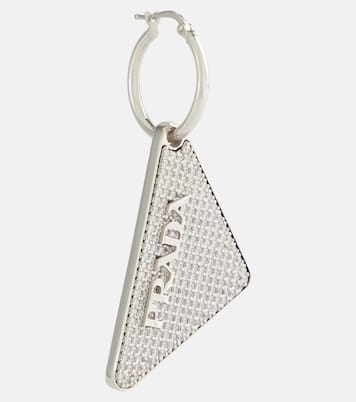 Orecchino singolo in argento sterling con cristalli | Prada
