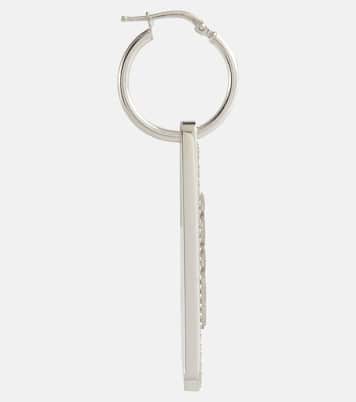 Orecchino singolo in argento sterling con cristalli | Prada