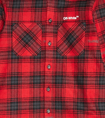 Camisa en mezcla de algodón a cuadros | Off-White Kids