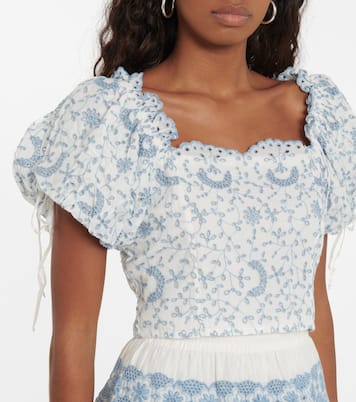 Melina broderie anglaise crop top | LoveShackFancy